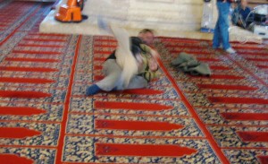 Father&Son Clowning in Mosque